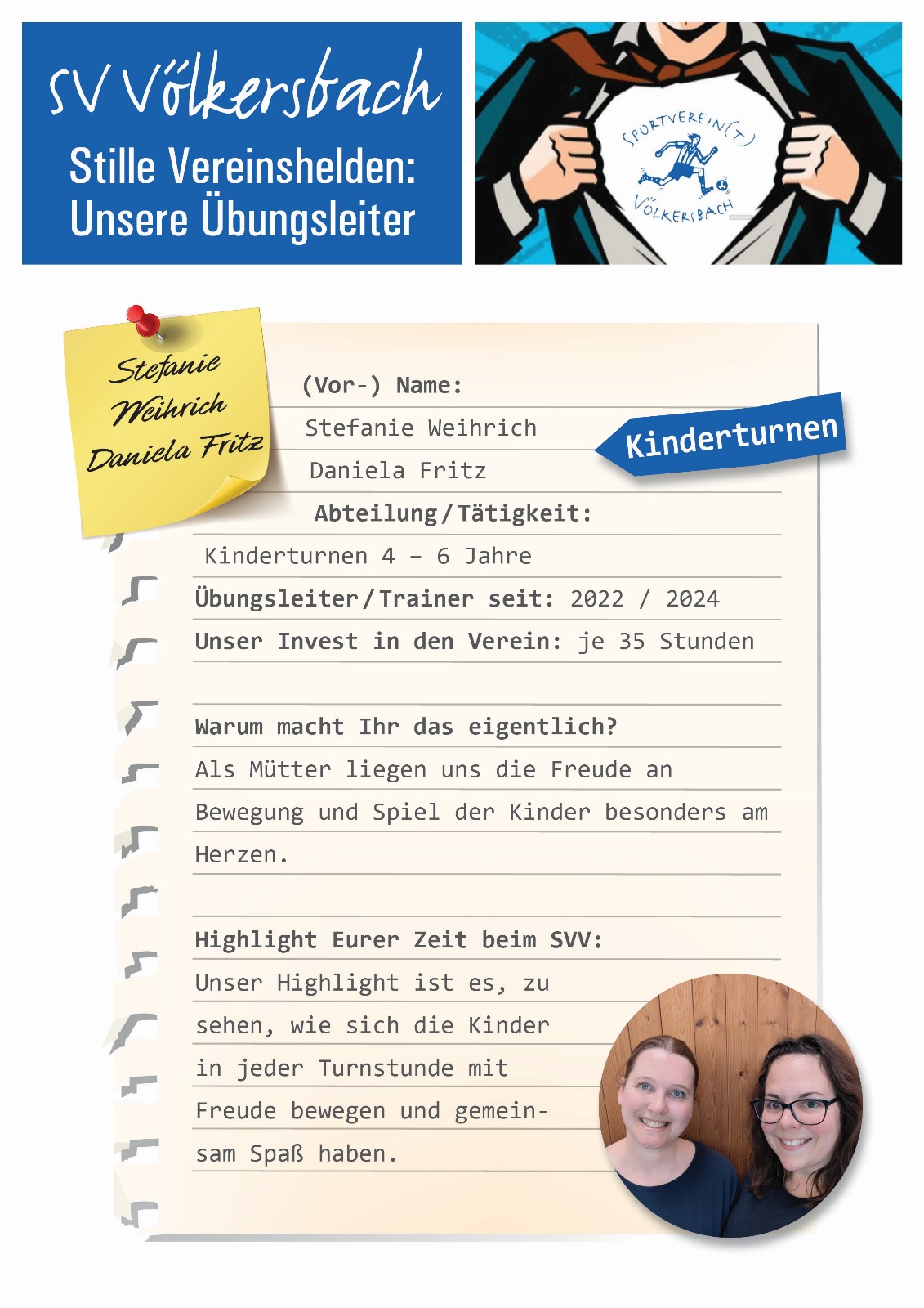 Steckbrief Steffi+Daniela