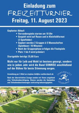 Sportfest 2023 - Einladung Freizeitturnier 