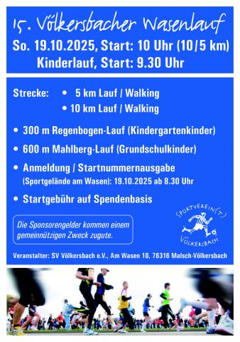 Am Sonntag Wasenlauf und Fußball